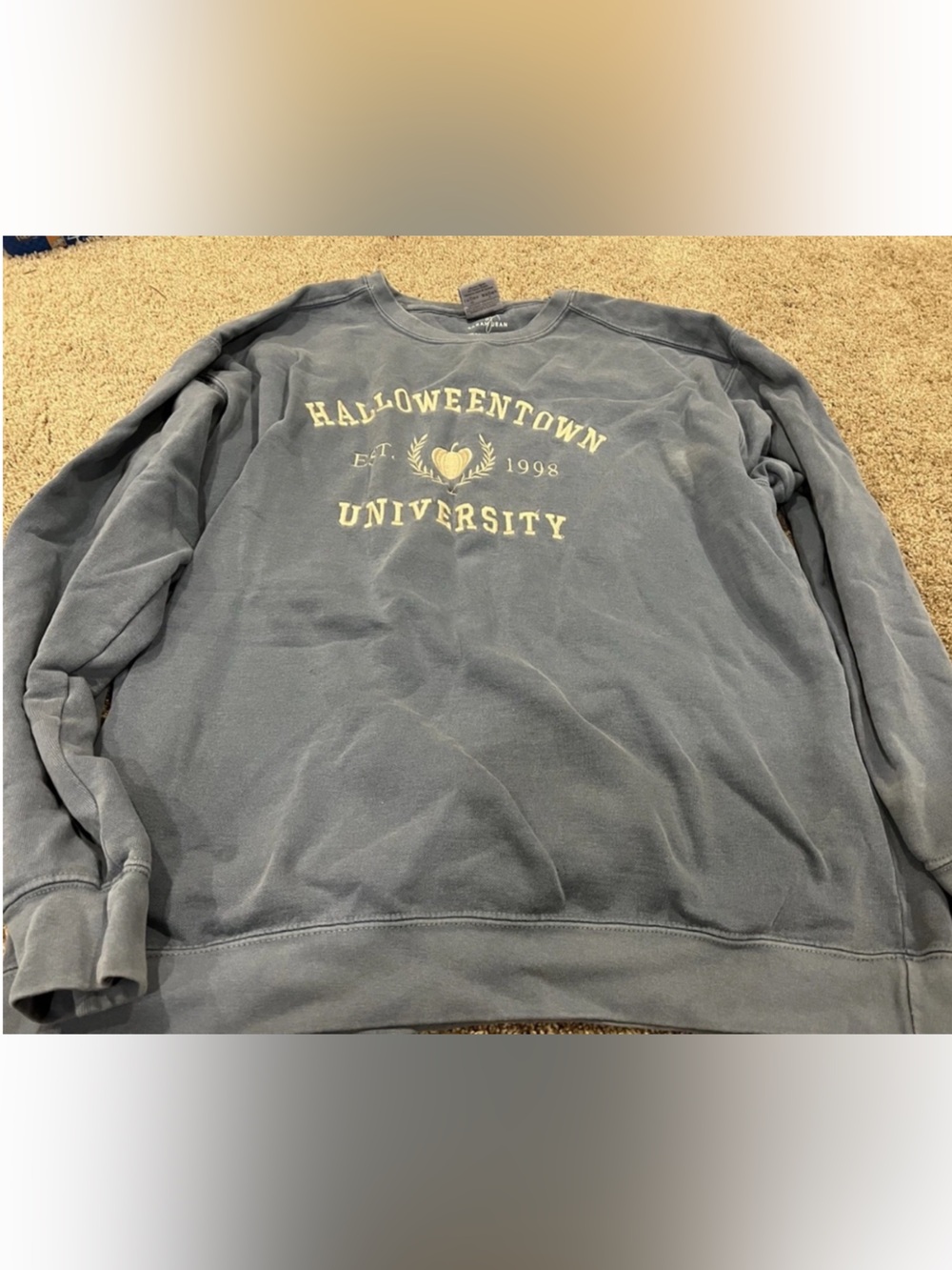 Comfort Colors Xl Sarah Jean Halloween Town University Crew Neck Sweatshirt